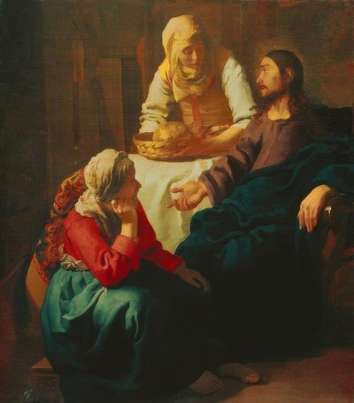 Christ with Mary and Martha by Jan Vermeer van Delft