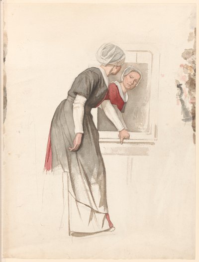 Standing Woman Before a Mirror by Jan Veth