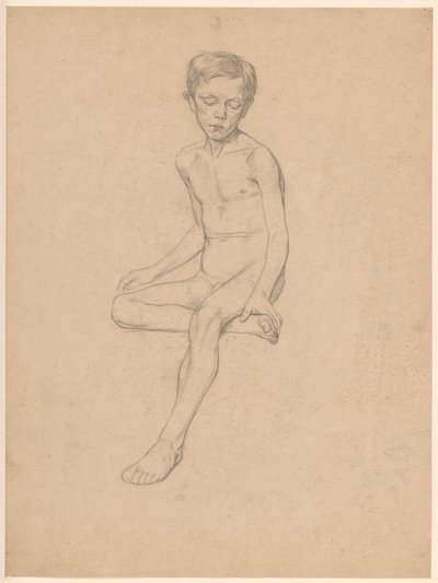Seated Naked Boy by Jan Veth