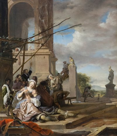 An Italian Courtyard by Jan Weenix