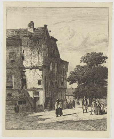 View of a Street in Amsterdam by Jan Weissenbruch