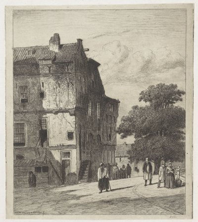 View of a Street in Amsterdam by Jan Weissenbruch