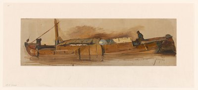 Long Boat with Skipper by Jan Weissenbruch