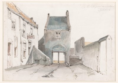 Steigerpoort in Leerdam, Waterpoort in Leerdam by Jan Weissenbruch