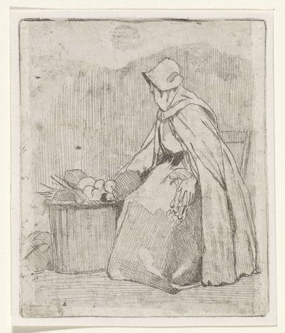 Sitting Market Woman by Jan Weissenbruch