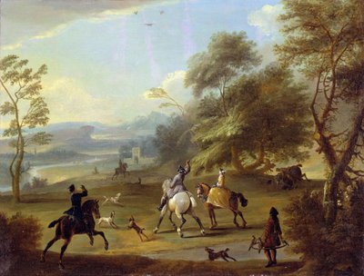 A Hawking Party, c.1690 by Jan Wyck