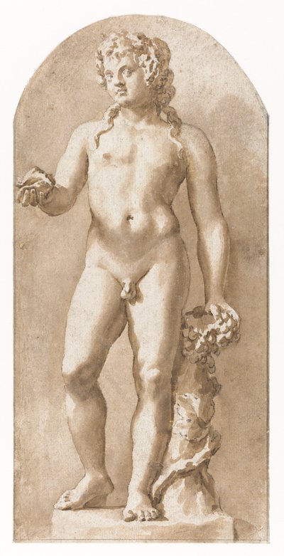 Young Bacchus Standing by Jan de Bisschop