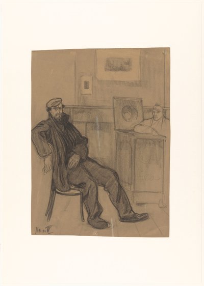 Man on Chair by Jan de Waardt (signed by artist)