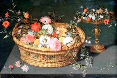 A Basket of Flowers by Jan the Elder Brueghel