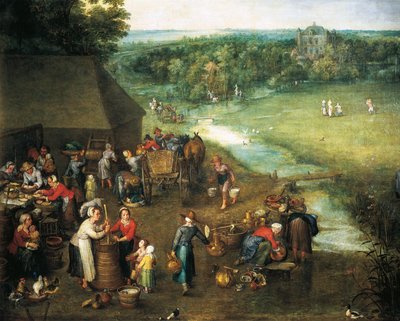 Life in countryside (detail) by Jan the Elder Brueghel