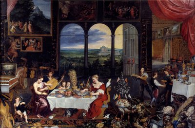 Taste, Hearing and Touch by Jan the Elder Brueghel