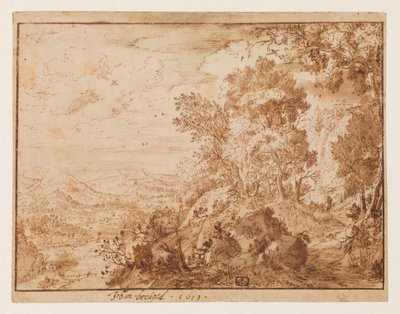 Hill landscape, 1619 by Jan Brueghel the Younger