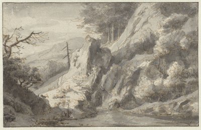 Mountain Landscape with a Dead Conifer by Jan van Aken