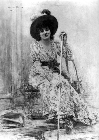 Portrait of Sarah Bernhardt (1844-1923) by Jan van Beers