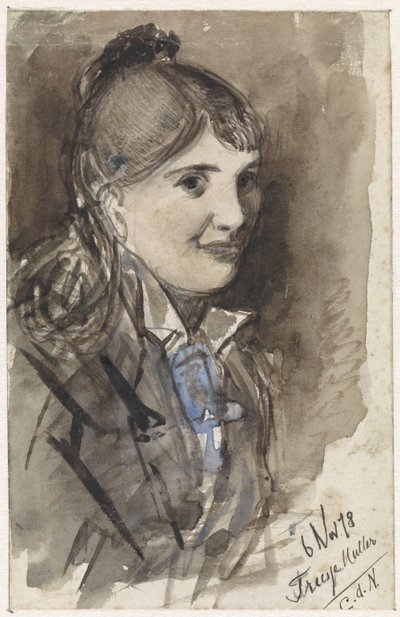 Portrait of Treesje Muller by Jan van Essen