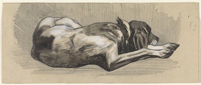 Sleeping Dog, Facing Right by Jan van Essen