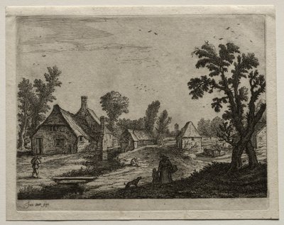 The Plank over the Stream by Jan van Goyen