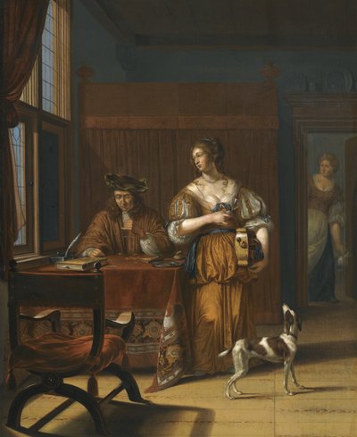 The Money Changer, 1675 by Jan van Haensbergen