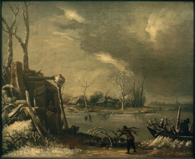 Winter Landscape with Brushwood Collector by Jan van Kessel