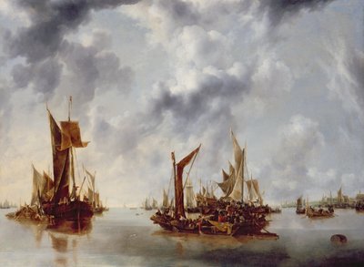 A Calm by Jan van de Capelle or Cappelle