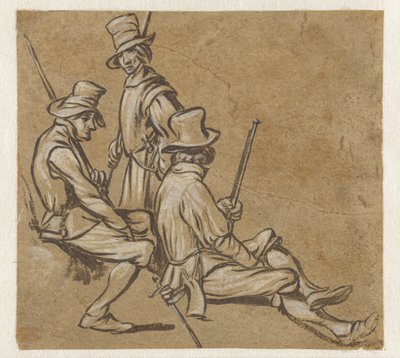 Group of Three Soldiers by Jan van de Velde (II)