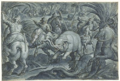 Elephant Hunt by Jan van der Straet