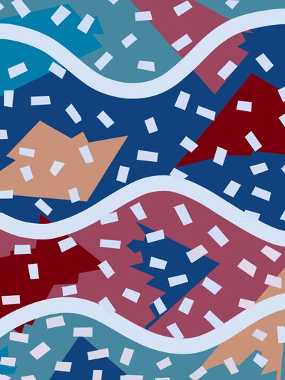 Pool coloured wavey, 2010 by Jane Willingale