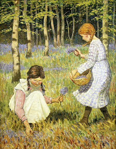 Picking Bluebells by Janet Fisher