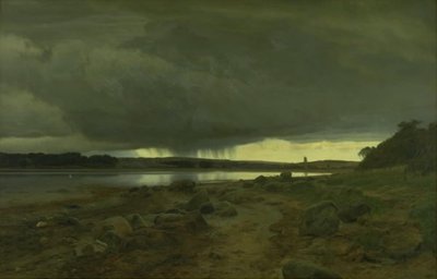 A Showery Landscape. Kalø Vig, Jutland by Janus La Cour