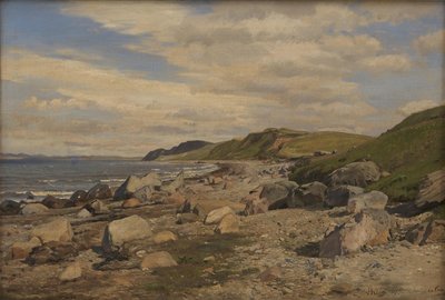 Beach Scene at Helgenæs by Janus La Cour