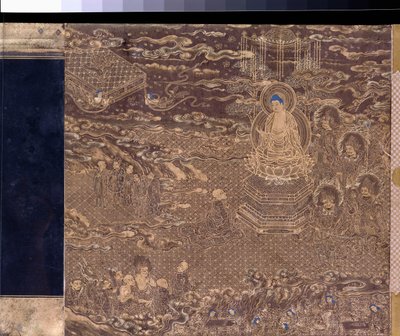 A Lotus Sutra Handscroll Frontispiece Miniature by Japanese School
