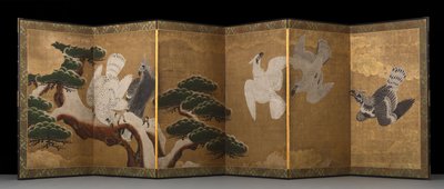 Eagles and Pine tree by Japanese School