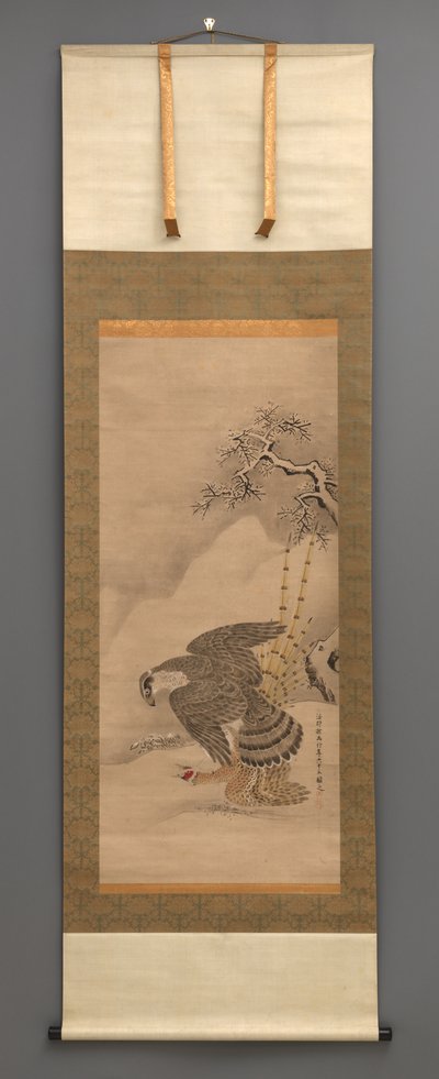 Hawk and Pheasant by Japanese School