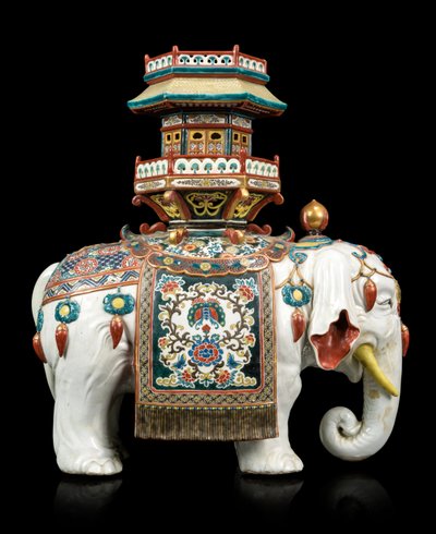 Kakiemon-style elephant by Japanese School