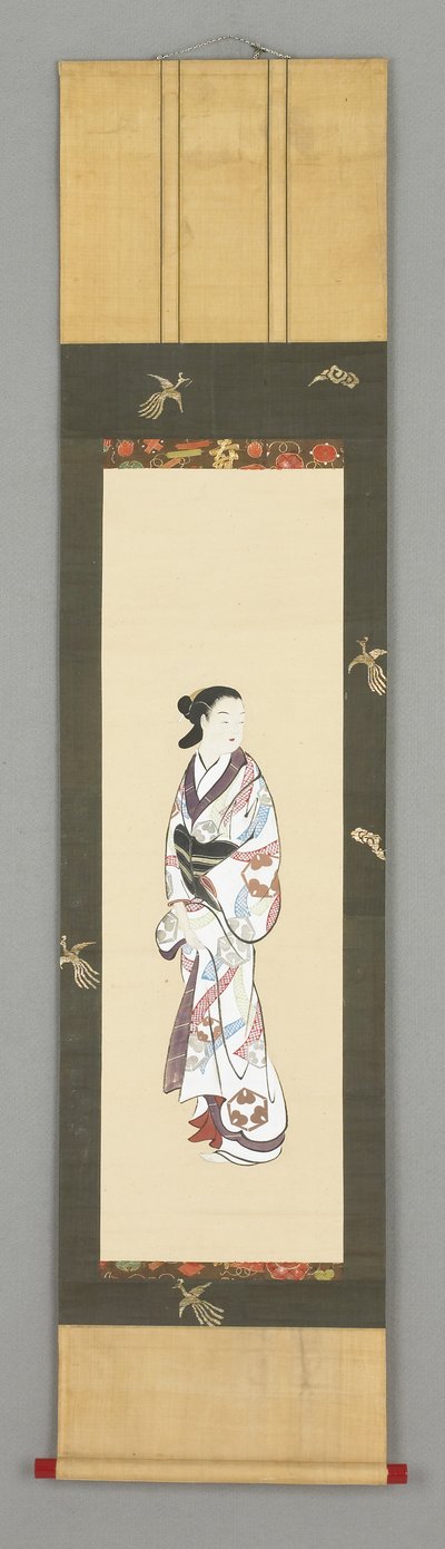 Standing figure of a woman by Japanese School