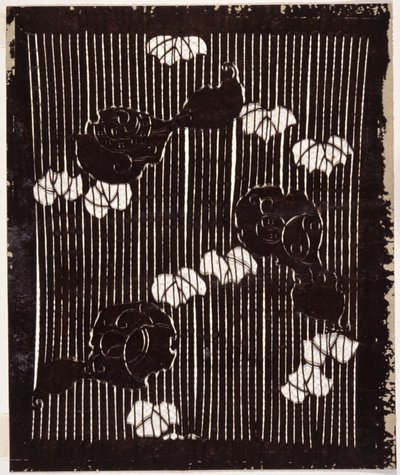 Stencil: Gourds and Leaves by Japanese School