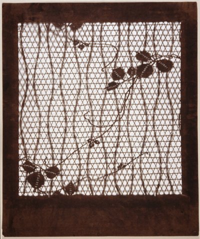 Stencil: Strawberry Leaves by Japanese School