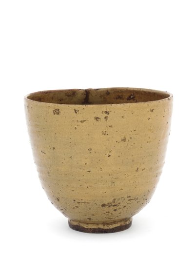 Tea bowl, possibly Hagi ware by Japanese School