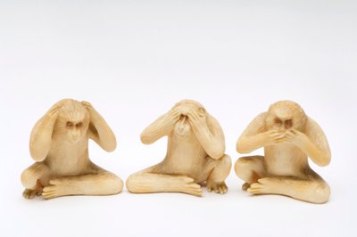 The Three Wise Monkeys by Japanese School