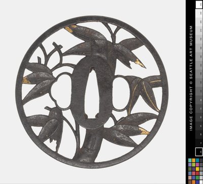 Tsuba: Bamboo by Japanese School