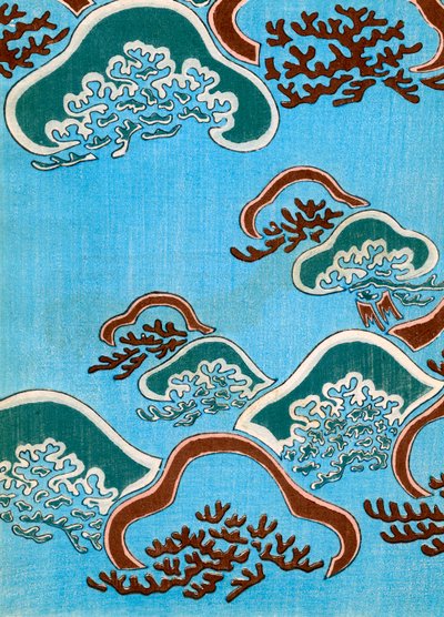 Woodblock Print of Coral by Japanese School