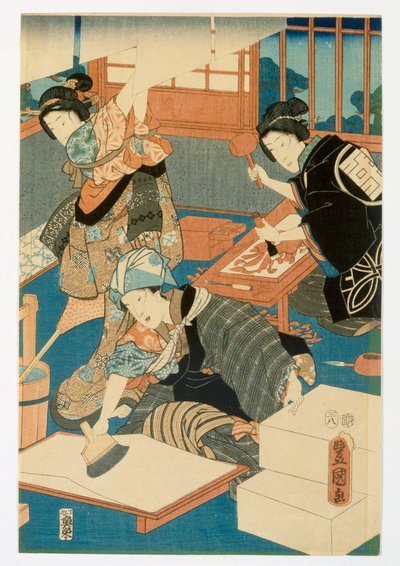 Woodblock Production by Japanese School