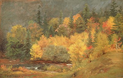 Autumn by the Brook by Jasper Francis Cropsey