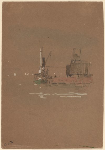 Hudson River Brick Piers by Jasper Francis Cropsey