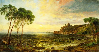 Sunset over Lake Thrasemine by Jasper Francis Cropsey