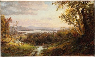 View of the Hudson by Jasper Francis Cropsey