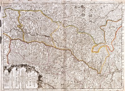 Germany (Saarland, Rhineland-Palatinate, Baden-Württemberg), France (Franche-Comté, Alsace, Lorraine), Switzerland (Basel-Stadt) by Jean Baptiste Nolin