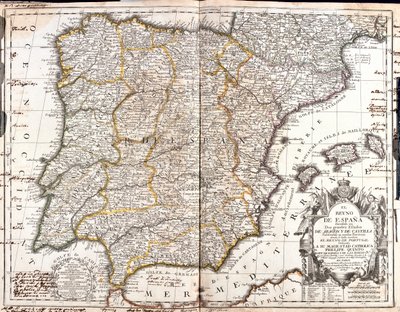 Spain, Portugal by Jean Baptiste Nolin