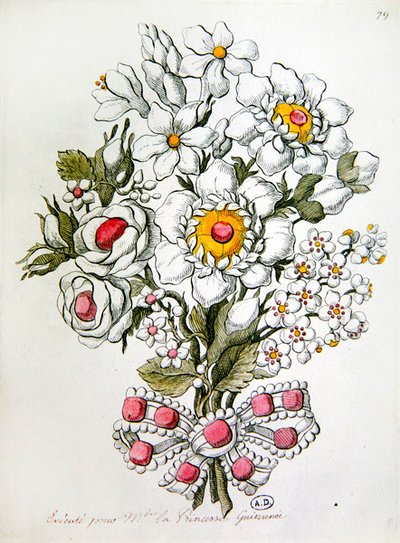 Bouquet of precious stones by Jean Henri Prosper (after) Pouget