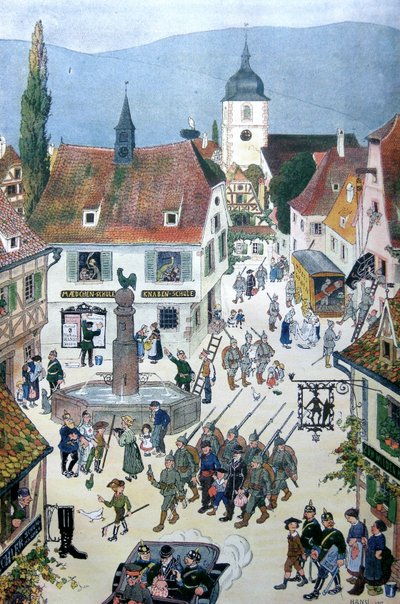 Germans Occupying Alsace by Jean Jacques Waltz